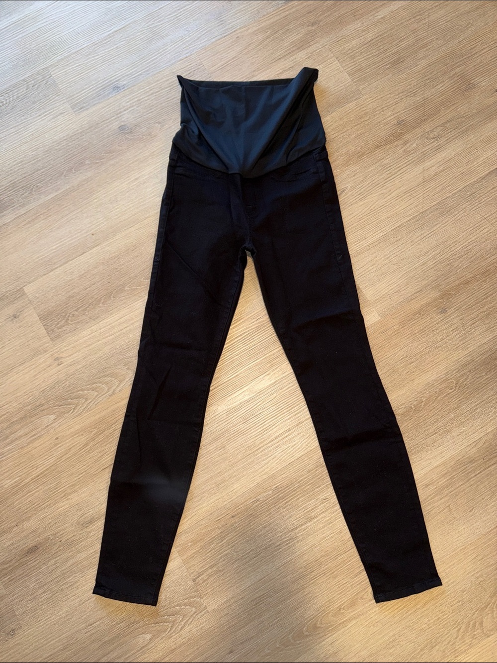 GOOD AMERICAN Home Stretch Black Stretchy Denim Maternity Jeans NWOT